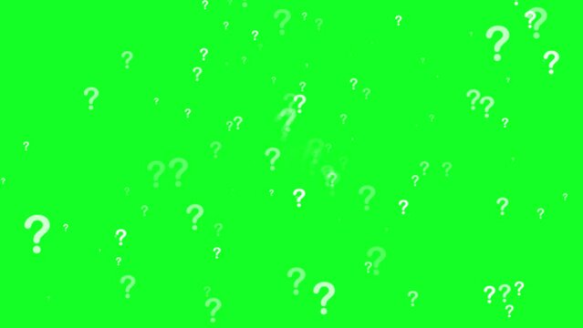 confused question mark animated green screen icon confused effect raining question marks