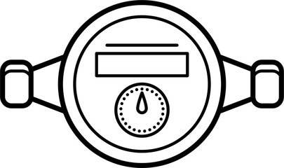 Water Meter Icon Outline