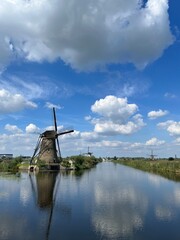 dutch windmill in the landscape