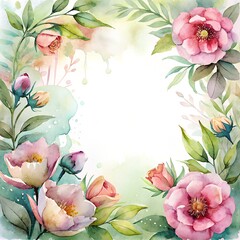 Beautiful flowers frame. Colorful flowers frame