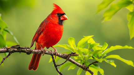 Northern Cardinal, official bird of no fewer than seven US states - obrazy, fototapety, plakaty