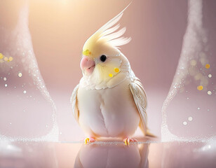  The image creates a feeling of sweetness and lightheartedness. The combination of the cute bird and the soap bubble evokes a sense of childlike wonder.
