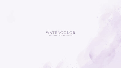 Abstract horizontal watercolor background. Neutral purple pink white colored empty space background illustration