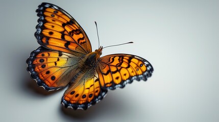 Fototapeta na wymiar Butterfly on a white background. Close-up.
