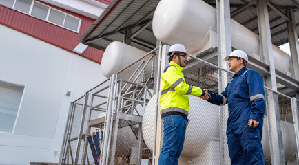 Engineers and supervisor work place to keep liquid helium,preventive maintenance schedule...