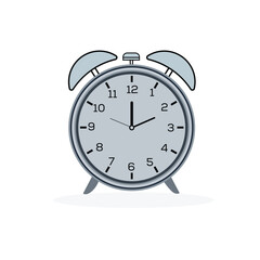 Alarm clock icon in simple style isolated on white background