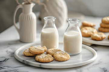 glass of milk and cookies