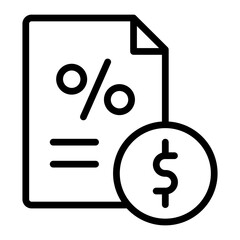 Tax Vector Line Icon Design