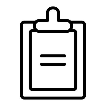 Clipboard Vector Line Icon Design