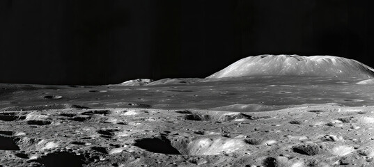 Moon surface lunar landscape