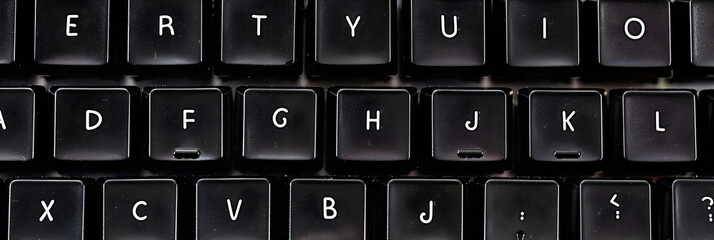 Close-Up View of a QWERTY Keyboard Emphasizing its Logical Layout and Usability - obrazy, fototapety, plakaty