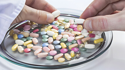 A pharmaceutical researcher using AI algorithms to analyze drug interactions.


