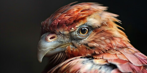 Fototapeta premium Avian Preen Gland Infection: The Feather Plucking and Skin Irritation - Picture a bird with highlighted preen gland showing infection, experiencing feather plucking and skin irritation