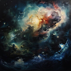 Cosmic Opus Monumental Fine Art Painting on a Grand Scale