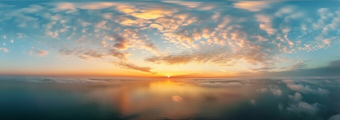 Fototapeta premium Sunrise sky panorama