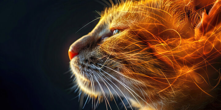 Feline Lower Urinary Tract Disease (FLUTD): The Urinary Issues and Painful Urination - Imagine a cat with highlighted urinary tract showing inflammation, experiencing urinary issues