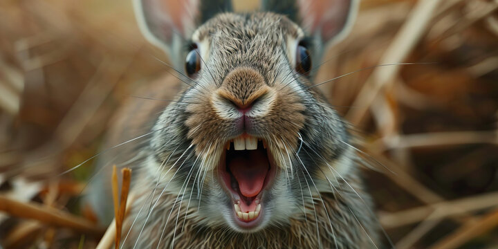 Rabbit Dental Disease: The Tooth Spikes and Drooling - Visualize a rabbit with highlighted teeth showing overgrowth, experiencing tooth spikes and drooling, illustrating the symptoms of dental disease
