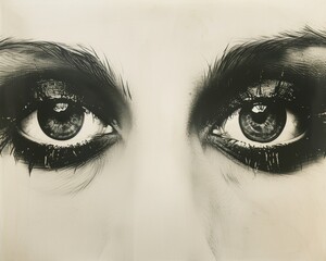 Artistic Black and White Eye Illustration