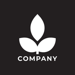 Vector leaf and tree logo design template 