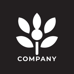 Vector leaf and tree logo design template 