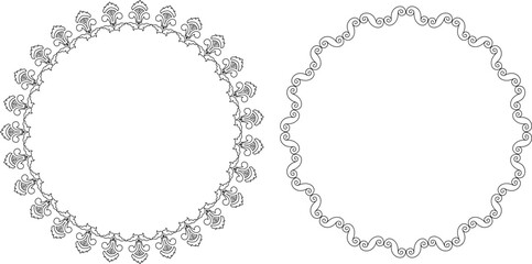 vector frames black on a white background