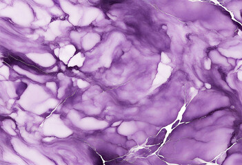 Close up marble texture. Violet marble texture with white streaks and patterns. Violet and white Fluid art marble texture background.