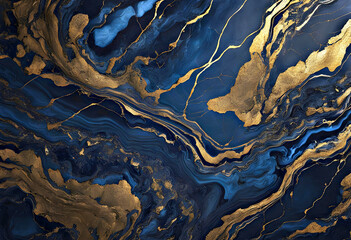 Blue and gold marble texture. Abstract marble wallpaper background , luxury marble texture gold and blue tone. 