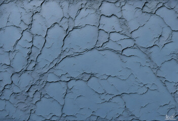 Old Grunge  Blue Shabby Сoncrete Wall Background. Toned rough surface texture. Close up blue wall rough texture background