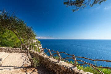 Widok śródziemnomorski, relaks i wypoczynek, wyspa Menorca, tapeta	 - obrazy, fototapety, plakaty
