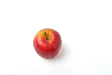 Red apple isolated on white background.