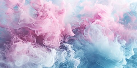 Pastel Dreams: Ethereal Cotton Candy Pink and Powder Blue Whispers in the Wind