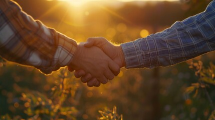 The Handshake at Golden Hour - Powered by Adobe