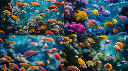 Fototapeta na wymiar fish swimming in the aquarium