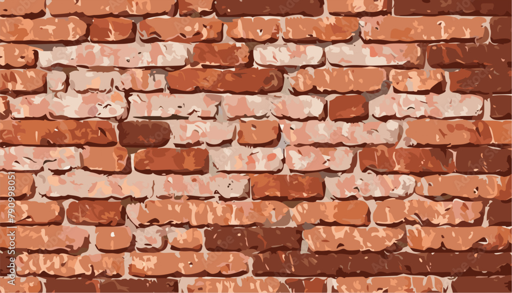 Wall mural old red brick wall background