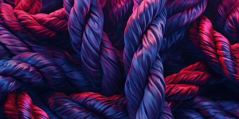 Frustration: The Tangled Rope and Knots - Imagine a tangled rope with knots, illustrating feelings of frustration and entanglement - obrazy, fototapety, plakaty