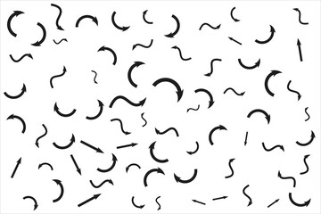 Premium background of fonts and direction arrows on white background	
