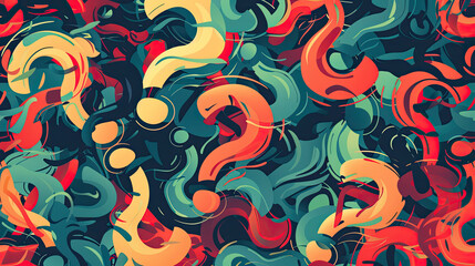 Question mark random pattern background