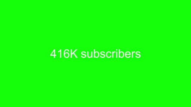 Subscribers counter quickly increasing green screen