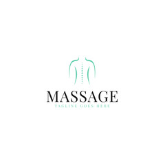 Massage therapy logo design illustration idea