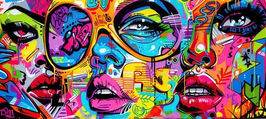 Vibrant colors Graffiti art Background, Graffiti art, Abstract Graffiti