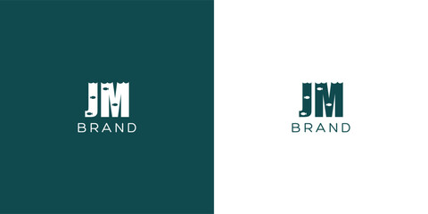 JM letters vector logo design - obrazy, fototapety, plakaty