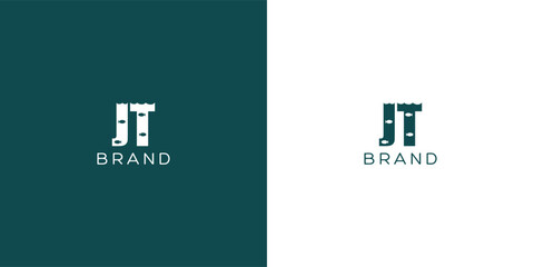 JT letters vector logo design