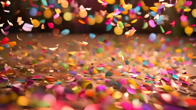 Colorful Confetti Adorns Tabletop Generative AI