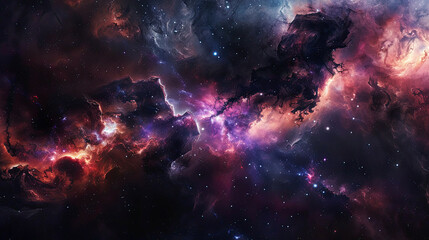 Enigmatic Cosmos Dark Nebula Cinematic Beauty
