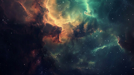 Fototapeta na wymiar Enigmatic Cosmos Dark Nebula Cinematic Beauty