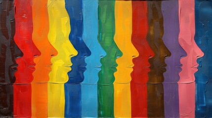 Vibrant Rainbow Faces: A Kaleidoscope of Diversity