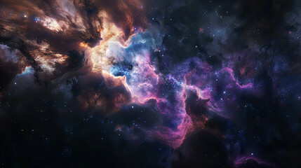 Fototapeta premium Enigmatic Cosmos Dark Nebula Cinematic Beauty