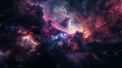 Enigmatic Cosmos Dark Nebula Cinematic Beauty