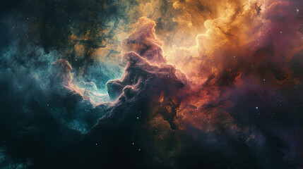 Enigmatic Cosmos Dark Nebula Cinematic Beauty