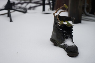 boots in snow